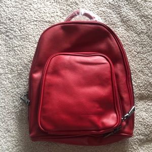 INC true red backpack purse